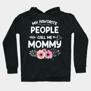 My Favorite People Call Me Mommy Pink Floral Mother's Day Hoodie